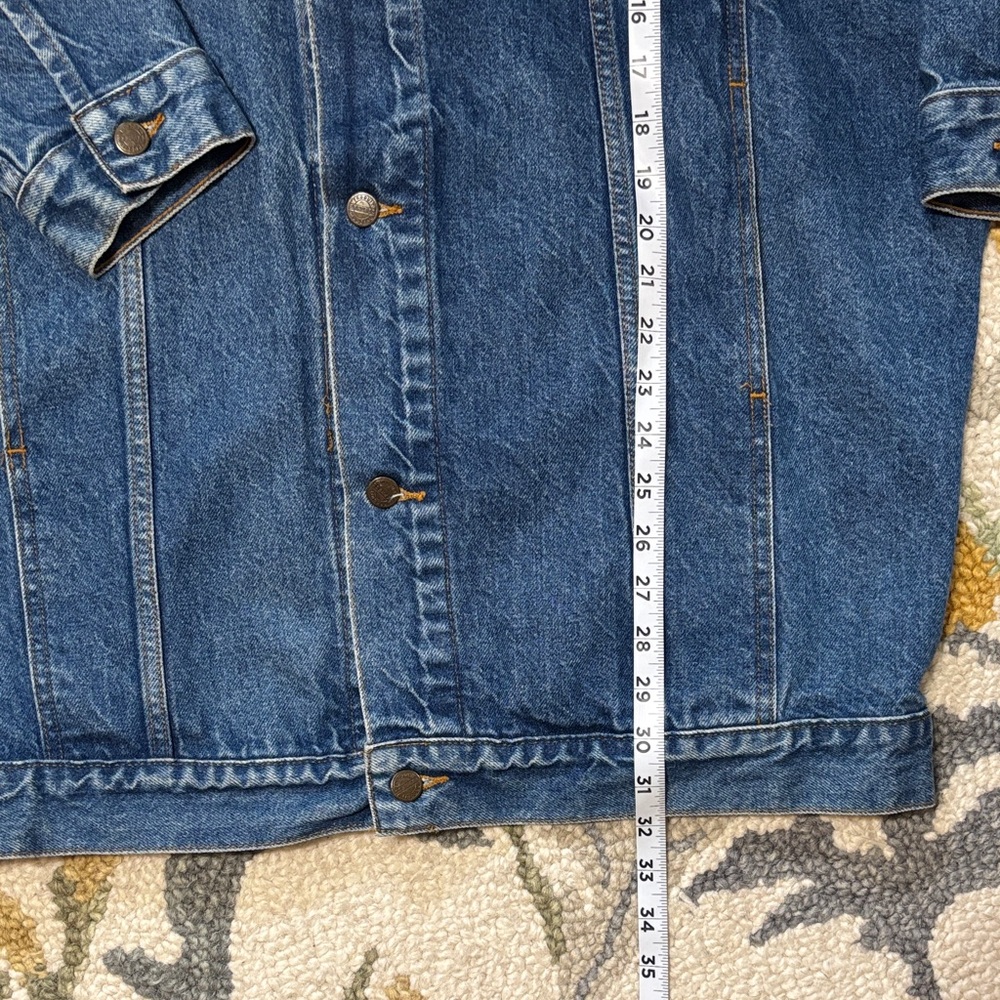 American Vintage large denim coat Jean jacket made in the USA Limited Express - Picture 12 of 16
